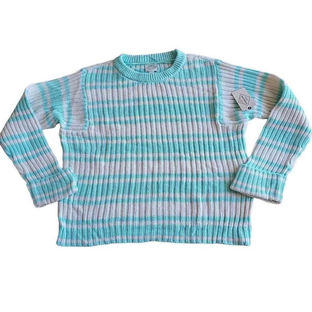 St johns Bay womens Sz XL knit pullover sweater cotton blend in color Balmy Sea